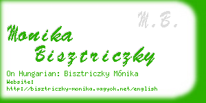 monika bisztriczky business card